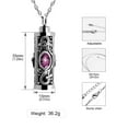 thumbnail image 5 of Collar de urna de cremación para cenizas, joyería de cremación para cenizas humanas, colgante conmemorativo de acero inoxidable con flor, febrero, 5 of 5
