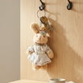 thumbnail image 4 of allydrew Country Floral Plush Stuffed Animal Doll Keychain Bag Charm (Set of 2), Bunny Couple, 4 of 6