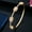 Yellow Gold Plated, variant on Statement Cubic Zircon Stackable Yellow Gold Open Cuff Bangle for Bridal Wedding