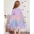 thumbnail image 4 of Arshiner Flower Girl Dress Toddler Contrast Lace Tutu Irregular Tulle Wedding Birthday Party Dresses, 4 of 6