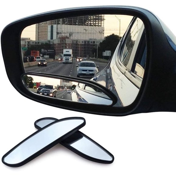 shiyou-EEEkit Blind Spot Mirror, 2pcs HD Glass Convex Car Blind Spot Mirrors 360 Degree Rotating Blindspot Mirrors Convex Rearview Mirror Universal Auto Side Mirror Wide Angle Mirror for Car SUV Truc