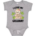 thumbnail image 3 of Inktastic Cute Sloth I Love My Grammy with Green Leaves Boys or Girls Baby Bodysuit, 3 of 5
