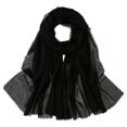 thumbnail image 2 of HuangHuanChen Shawl Wraps for Women Lace Hijab Soft Lightweight Shawl With Elegant Lace Trim Non Head Scarf For Womens Everyday Wear Shawls and Wraps for Evening Dresses One Size, 2 of 7