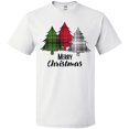 thumbnail image 3 of Inktastic Merry Christmas Plaid Trees T-Shirt, 3 of 5