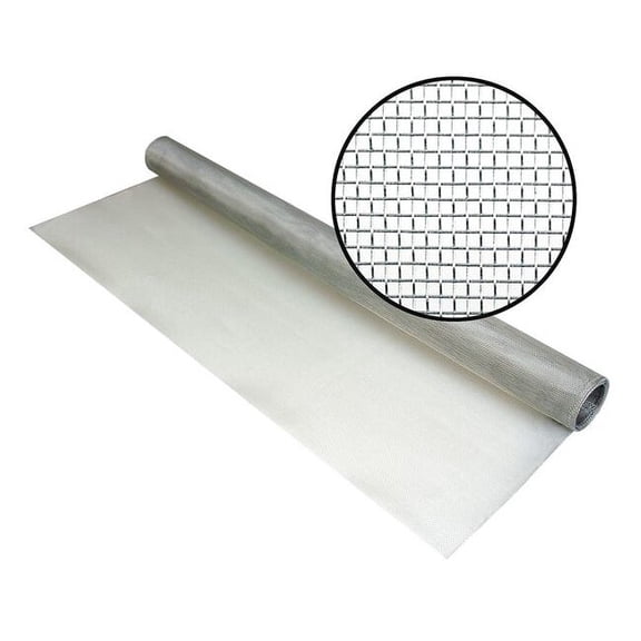 Replacement Screen, Aluminum, 36 in W, 50 ft L, 0.011 in Wire Dia, Silver