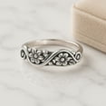 thumbnail image 4 of Aeravida Sweet Swirl Floral Vine .925 Sterling Silver | Cute Wedding Rings For Women | Casual Comfort Fit Silver Rings for Women | Gift for Women Ring-12, 4 of 7