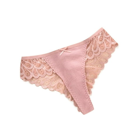 Akafmk Plus Size Underwear for Women Low Waisted Cotton Briefs Fashion Breathable Seamless Thong Comfortable Underwear Panties  Sizes XL-4XL