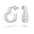 thumbnail image 1 of Pendientes Swarovski Matrix Hoop con forma de corazón tejido con cristales transparentes, 1 of 6