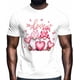thumbnail image 2 of Camisetas informales de manga corta con diseño de gnomo y corazón rosa para hombre, para el Día de San Valentín, 2 of 8