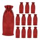 thumbnail image 5 of 12 bolsas de arpillera para botellas con cordón perfecl rojo, 5 of 8