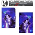 thumbnail image 4 of SaniMore for Samsung Galaxy Tab A8 10.5 inch 2022 SM-X200/SM-X205 Case, PU Leather Wallet Flip Case Auto Wake/Sleep Card Slots Multiple Viewing Angles Full Wrap Protective Fashion Case, Wolf, 4 of 7