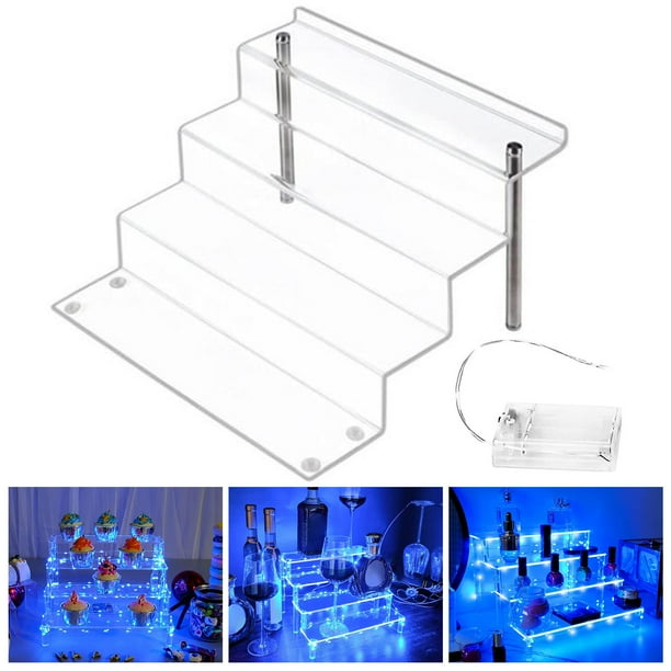Estante de Exhibición de 4 niveles Macarena con bombilla LED organizador decoración de cuerdas