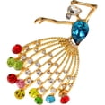 thumbnail image 3 of MasteelfCA Rhinestone Brooch Pin Women Fashion Dancing Girl Pin Delicate Brooch Lapel Pin, 3 of 7