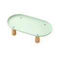 thumbnail image 2 of Soporte elevado para comedero de gatos, soporte de madera con patas, estante lavable para cuencos, antivómitos. Verde 31cmx17cm, 2 of 9