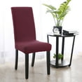 thumbnail image 5 of PiccoCasa 4 Pack Spandex Plain Dining Room Chair Covers Plain Seat Covers, Burgundy, 5 of 5