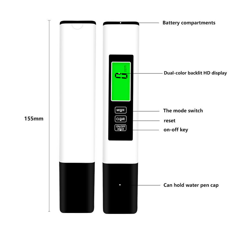 TDS Meter Digital Water Tester Professional 3-in-1 TDS,Temperature EC Meter