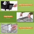 thumbnail image 7 of CL.HPAHKL 64-inch Large Bird Cage Play Open Top Design, Metal Parakeet Cage with Rolling Stand & Bottom Tray for Parakeet Lovebirds Ringneck Cockatiels Parrot Cage, Black, 7 of 7