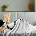 thumbnail image 3 of Anchor Soft Flannel Fleece Throw Blanket, Nautical Themed Monochrome Illustration with Chains and Sinking Anchor Naval, Cozy Plush for Indoor and Outdoor Use, 50" x 70", Black and White, by Ambesonne, 3 of 5