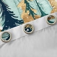 thumbnail image 4 of Manfei Kids Christmas Tree Blackout Curtains Set of 2 (52x84 Each), Teal Watercolor Window Curtains, Winter Plant Botanical Curtains and Drapes, Window Curtains Bedroom Decor, 4 of 6