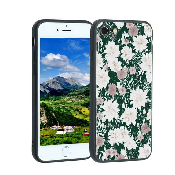 Compatible with iPhone SE 2020 Phone Case, Floral-314 Case Silicone Protective for Teen Girl Boy Case for iPhone SE 2020