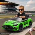 thumbnail image 2 of VOLTZ TOYS 24V Mercedes-AMG GT3 Kids Ride-On Racing Car with Premium Leather Seat, High-Speed Performance 24V Power Wheels, Motorized Track Toy with Parent Remote, Green, 2 of 6
