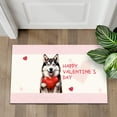 thumbnail image 4 of Happy Valentine's Day Siberian Husky Brings Love Heart Doormat Husky Dog Lover Gifts Indoor Outdoor Welcome Mat - 02028, 4 of 5
