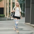 thumbnail image 7 of Iauyy Highly Elastic Women's Trouser Knee High Socks 93% Nylon Breathable and Durable Perfect for Outings, Parties, Home, The Best Gifts for Women Vortex Stars, 7 of 7