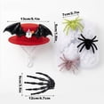 thumbnail image 3 of 23 Inch Porch Goose Halloween Outfit, Red Bat Wings Hat Festive Dress Up Costume for Goose Figurine, Porch Courtyard Decor (D), 3 of 6