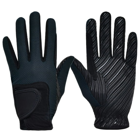 Breathable Full-Finger Riding Gloves - Anti-Slip Goatskin Palm & Adjustable Wrist, Durable Equestrian Gloves for Training & Competition