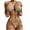 Coffee, variant on VerPetridure Bathing Suit for Women 2 Piece Bikini Women's Solid Color Split High Waist Bikini Swimsuit