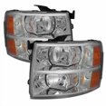 thumbnail image 1 of Xtune Headlight Assembly 5076984 Bulb Not Included; Standard Beam; Crystal Clear Lens With Amber Reflector; Chrome Plated Housing; Uses Stock Bulb; Set Of 2, 1 of 4