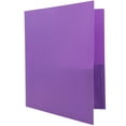 thumbnail image 3 of JAM Paper Plastic 2 Pocket POP Folders with Clasps, Purple, Sold Individually, 3 of 5