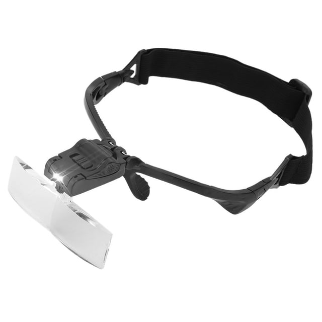 Mupaje de diadema Ajustado Buen Ángulo desgastado Diferentes Exigencias de Lupa de la Cabeza la Banda Elástica Ajustable Lupa de Cabeza Elástica para Pestañas Extensaciones de