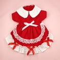 thumbnail image 3 of CBFFDC Pet Clothing Floral Lace Bowknot Pet Lolita Collar Ruffle Hem Two legged Design Spring Summer Clothes for Small Dogs, 3 of 6