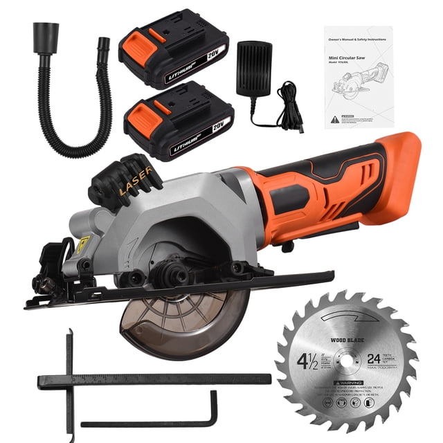 Sierra circular inalámbrica profesional Geevorks 20 V 3400 RPM batería de litio 2,0 Ah