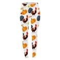 thumbnail image 4 of Thanksgiving Turkey Pumpkin Wheat Print High Waisted Tight Fitting Sports Leggings For Women, 4 of 5
