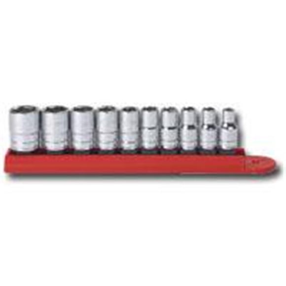 KD Tools KDT80303 10 Piece 1/4 Inch Drive 6 Point SAE Socket Set