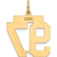 thumbnail image 3 of 14K Yellow Gold Medium Polished Number 97 Charm Made In United States lm97, 3 of 5