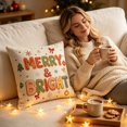 thumbnail image 4 of Dalxymotic Christmas Cushion Cover, Xmas Soft Throw Pillow Case, Christmas Decorations Indoor Outdoor, Winter Decor Indoor, Holiday Home Decoration for Sofa, Bed, Couch, Chair, 4 of 6
