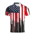 thumbnail image 5 of UVEASISHA Patriotic Golf Shirts for Men 4th of July Polos Shirt Big and Tall Casual American Flag Graphic Tees Memorial Day Distressed Collared T-Shirt Black-2 XL, 5 of 5