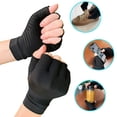 thumbnail image 3 of Gants de Compression Thérapeutiques Respirants Sans Doigts Gants de Vélo Gants d'Arthrite, 3 of 9