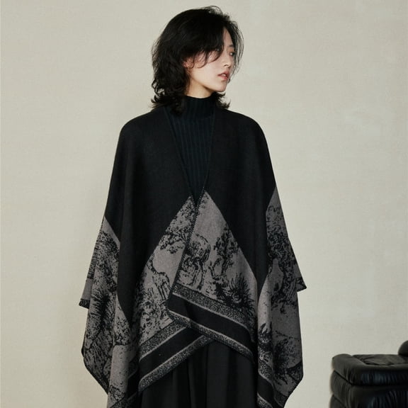 Shawl Wraps for Women - Open Front Ponchos for Women Oversized Pashmina Fashionable Versatile Womens Shawl for Fall Winter