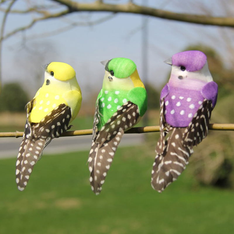 1X Birds Simulation Artificial Feather Doves Feather Park Mall Ornament LDUK RC 