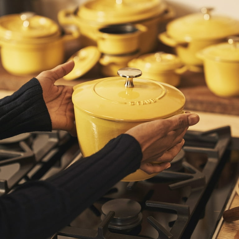 Staub Quart Cast Iron Pot STAUB Cast Iron Petite French Oven Citron