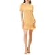 thumbnail image 2 of Vestido de cuadros con cuello Peter Pan de ruffle de INSPIRE CHIC para mujer S Amarillo, 2 of 5