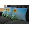 thumbnail image 2 of Ambesonne Pastel Throw Pillow Cover 4 Pack, Sunflowers Chamomiles, 20", Blue Yellow Green, 2 of 6