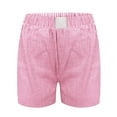 thumbnail image 4 of ABATAB Striped Shorts for Women High Waisted Casual Shorts Pull on Wide Leg Summer Loose Fit Lounge Shorts, 4 of 4