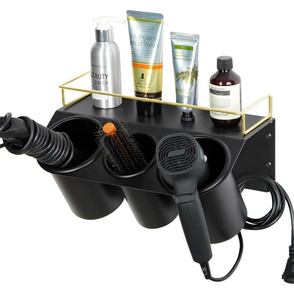 Soporte de pared para secador de pelo J JACKCUBE DESIGN MK1002A negro