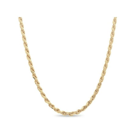 Gold over Sterling Silver Diamond Cut Rope Chain Necklace 18 (Best Way To Cut Chain)