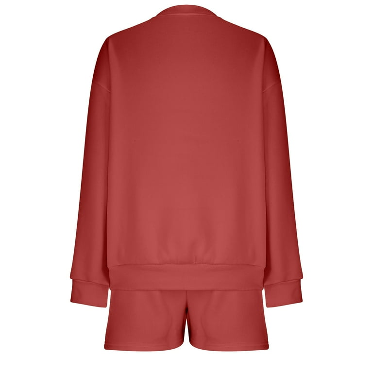 LLYwey Oversized Sweatshirt and Shorts Set Women 2 Piece LLYwey Oversized Sweatshirt and Shorts Set Women 2 Piece